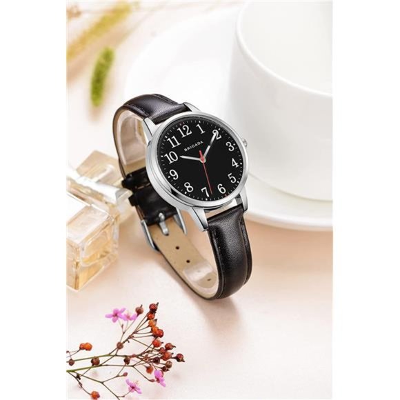 Women's Watch Elegant Watch for Women Leather Band Ladies Watch Waterproof - Picture 4 of 6